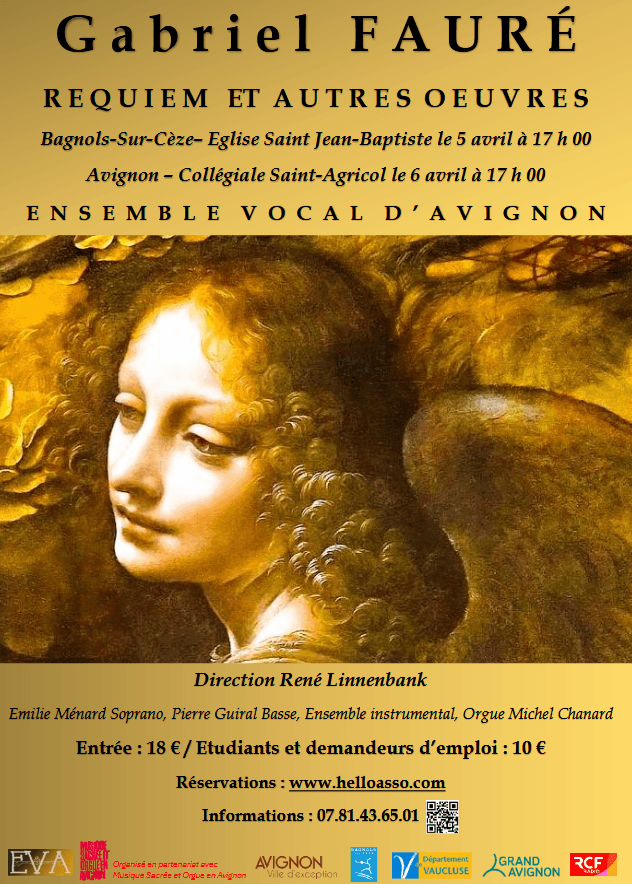 affiche du concert Requiem de Fauré - 2025
